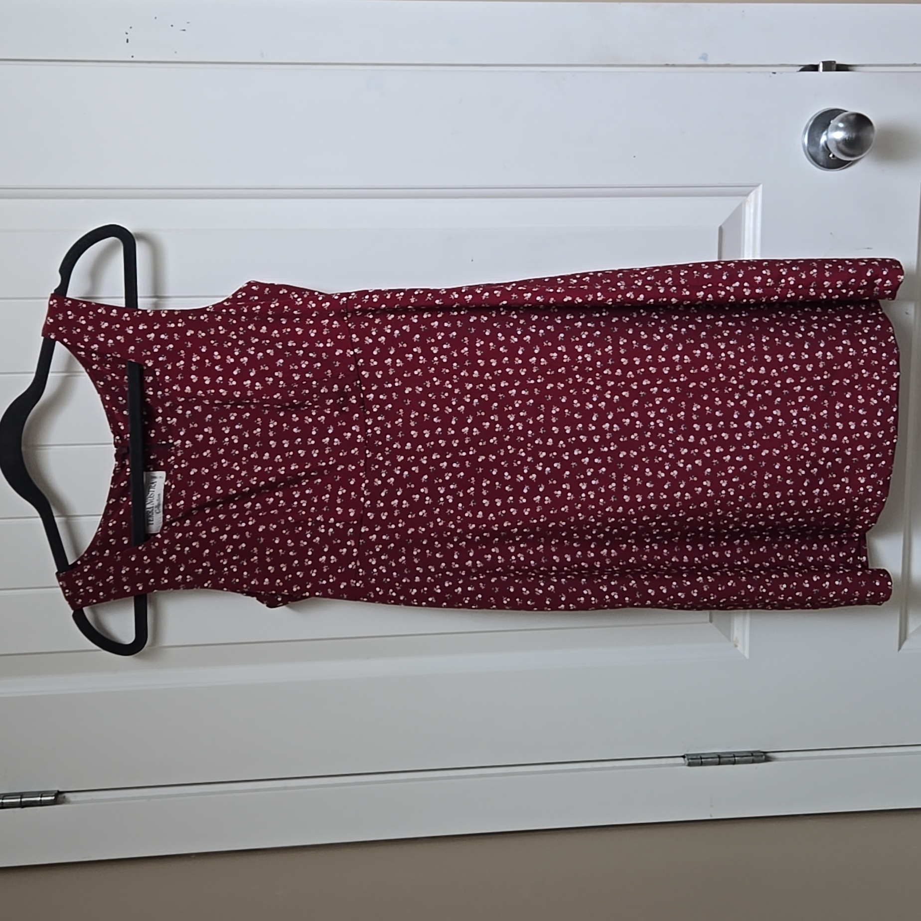 Terra Nostra Dark Red And White Sleeveless Dress Size 6